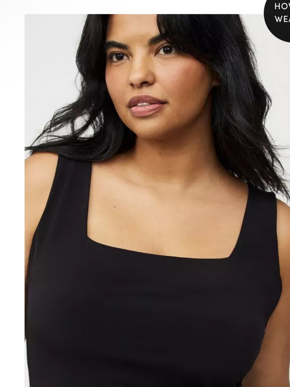 torrid 1X NWTS Black Square-Neck Ruched Midi Dress - Picture 6 of 10